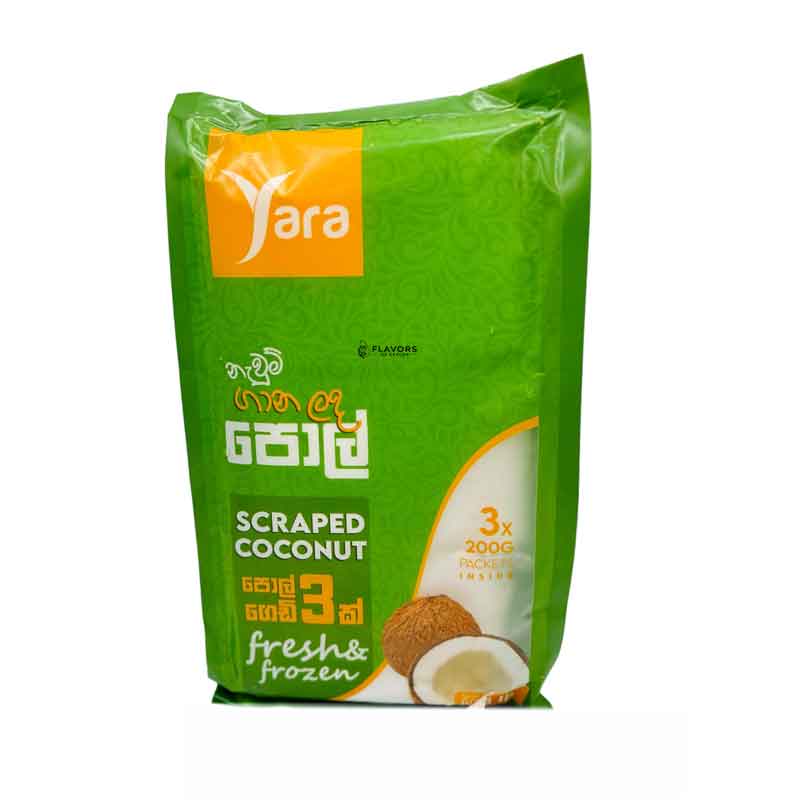 Sri Lankan Groceries USA Flavors of Ceylon Yara Frozen Grated Coconut 600g (Pick-Up Only)